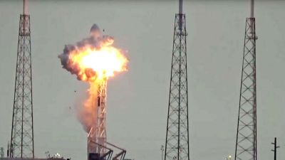 Disaster at the launch pad! A Falcon 9 rocket blew up before takeoff and took the satellite it was carrying with it down in flames.
