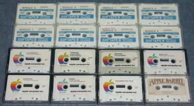 Apple computer software from the late 1970's in the preferred media of the day, cassette tape.