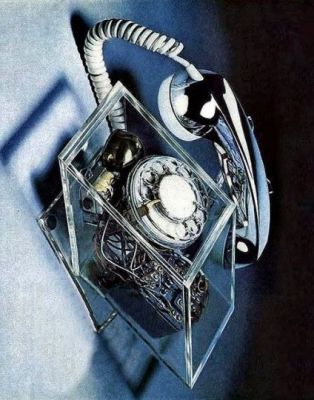 The "Advanced Design Phone" from 1975, a concept of what phones might have looked like in the year 2000. As trasnluscent palstic was all the rage at the time, they were sorta right in a sense.