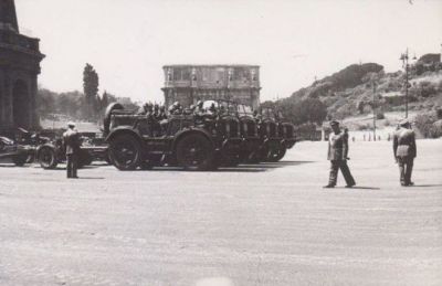 A row of FIAT-SPA TM-40 Artillery Tractors.