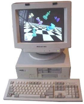 A Packard Bell computer from 1992, showing off it's amazing graphics.